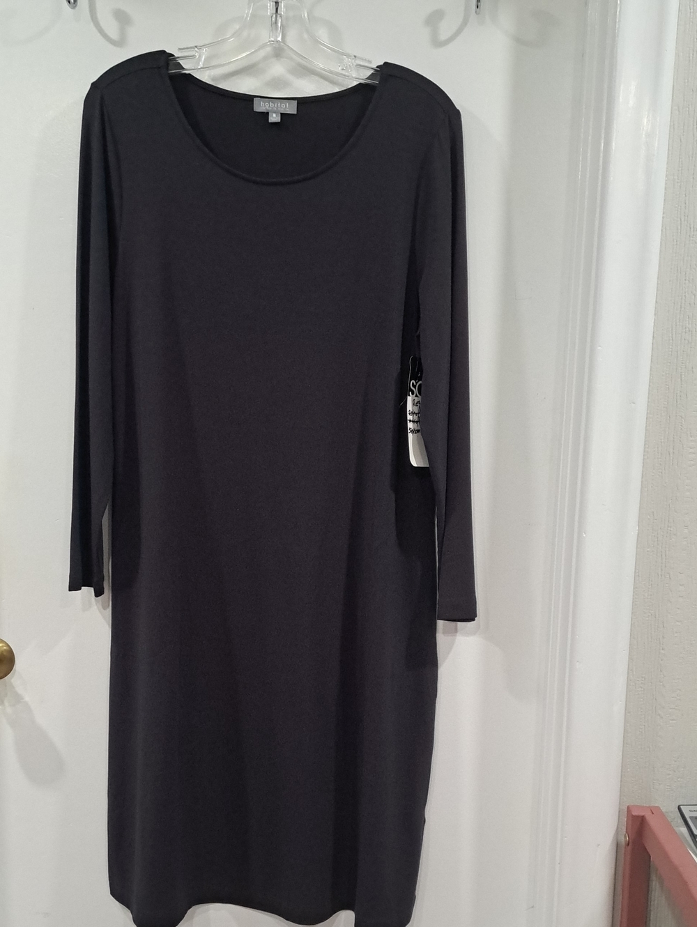 Habitat Charcoal Black Long Sleeve Scoop Neck Dress